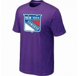 NHL New York Rangers big & tall logo T-shirt purple