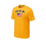 USA Olympics USA Flag Collection Locker Room T-Shirt Yellow
