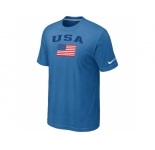 USA Olympics USA Flag Collection Locker Room T-Shirt light Blue