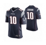 Men New England Patriots #10 Josh Gordon Navy Game Jersey
