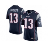 Men Nike New England Patriots #13 Phillip Dorsett Game Navy Blue Team Color NFL Jersey