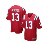 Men Nike New England Patriots #13 Phillip Dorsett Game Red Alternate NFL Jersey