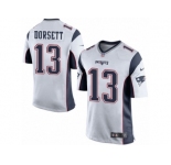Men Nike New England Patriots #13 Phillip Dorsett Game White NFL Jersey