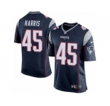 Men Nike New England Patriots #45 David Harris Game Navy Blue Team Color NFL Jersey