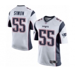 Men's New England Patriots #55 John Simon Game White Football Jersey