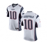Men's Nike New England Patriots #10 Jimmy Garoppolo Game White NFL Jersey