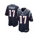 Men's Nike New England Patriots #17 Devin Street Game Navy Blue Team Color NFL Jersey