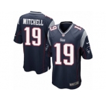 Men's Nike New England Patriots #19 Malcolm Mitchell Game Navy Blue Team Color NFL Jersey