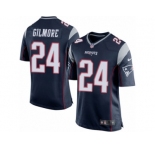 Men's Nike New England Patriots #24 Stephon Gilmore Game Navy Blue Team Color NFL Jersey