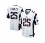 Men's Nike New England Patriots #25 Bishop Sankey Game White NFL Jersey