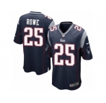 Men's Nike New England Patriots #25 Eric Rowe Game Navy Blue Team Color NFL Jersey