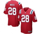 Men's Nike New England Patriots #28 James White Game Red Alternate NFL Jersey