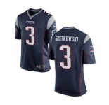 Men's Nike New England Patriots #3 Stephen Gostkowski Game Navy Blue Team Color NFL Jersey