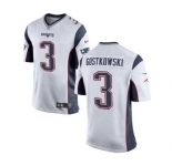 Men's Nike New England Patriots #3 Stephen Gostkowski Game White NFL Jersey