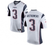 Men's Nike New England Patriots #3 Stephen Gostkowski Game White NFL Jersey