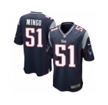 Men's Nike New England Patriots #51 Barkevious Mingo Game Navy Blue Team Color NFL Jersey