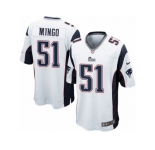 Men's Nike New England Patriots #51 Barkevious Mingo Game White NFL Jersey