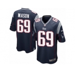 Men's Nike New England Patriots #69 Shaq Mason Game Navy Blue Team Color NFL Jersey