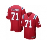 Men's Nike New England Patriots #71 Cameron Fleming Game Red Alternate NFL Jersey