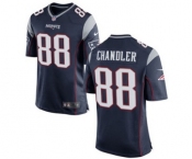 Men's Nike New England Patriots #88 Scott Chandler Game Navy Blue Team Color NFL Jersey