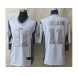 Nike New England Patriots #11 Edelman Platinum White Jerseys[Game]