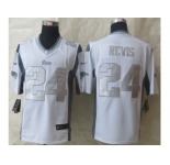 Nike New England Patriots #24 Revis Platinum White Jerseys[Game]