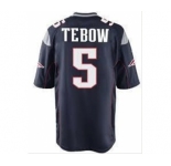 nike nfl jerseys new england patriots #5 tebow dk.blue[game]