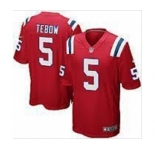 nike nfl jerseys new england patriots #5 tebow red[game]