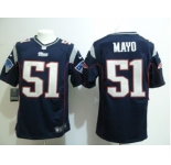 nike nfl jerseys new england patriots #51 jerod mayo blue[game]