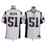 nike nfl jerseys new england patriots #51 jerod mayo white[game]