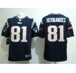 nike nfl jerseys new england patriots #81 hernandez blue[game]