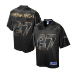 nike nfl jerseys new england patriots #87 gronkowski black gold collection[game]