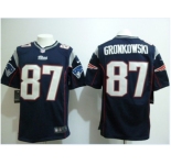nike nfl jerseys new england patriots #87 gronkowski blue[game]