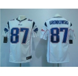 nike nfl jerseys new england patriots #87 gronkowski white[game]