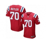 Men Nike New England Patriots #70 Adam Butler Elite Red Alternate NFL Jersey