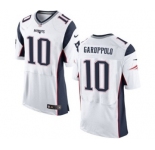 Men's Nike New England Patriots #10 Jimmy Garoppolo Elite White NFL Jersey