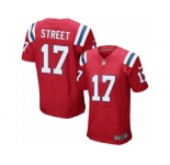Men's Nike New England Patriots #17 Devin Street Elite Red Alternate NFL Jersey