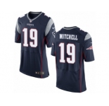 Men's Nike New England Patriots #19 Malcolm Mitchell Elite Navy Blue Team Color NFL Jersey