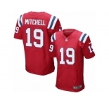 Men's Nike New England Patriots #19 Malcolm Mitchell Elite Red Alternate NFL Jersey