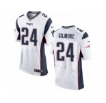 Men's Nike New England Patriots #24 Stephon Gilmore Elite White NFL Jersey