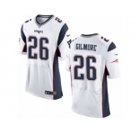 Men's Nike New England Patriots #26 Stephon Gilmore Elite White NFL Jersey