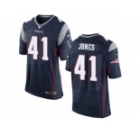 Men's Nike New England Patriots #41 Cyrus Jones Elite Navy Blue Team Color NFL Jersey