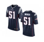 Men's Nike New England Patriots #51 Barkevious Mingo Elite Navy Blue Team Color NFL Jersey