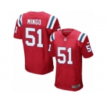 Men's Nike New England Patriots #51 Barkevious Mingo Elite Red Alternate NFL Jersey