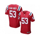 Men's Nike New England Patriots #53 Kyle Van Noy Elite Red Alternate NFL Jersey