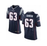 Men's Nike New England Patriots #63 Antonio Garcia Elite Navy Blue Team Color NFL Jersey