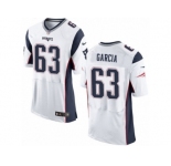 Men's Nike New England Patriots #63 Antonio Garcia Elite White NFL Jersey