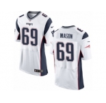 Men's Nike New England Patriots #69 Shaq Mason Elite White NFL Jersey