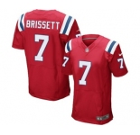 Men's Nike New England Patriots #7 Jacoby Brissett Elite Red Alternate NFL Jerseys