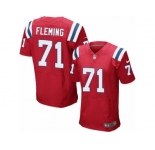 Men's Nike New England Patriots #71 Cameron Fleming Elite Red Alternate NFL Jersey